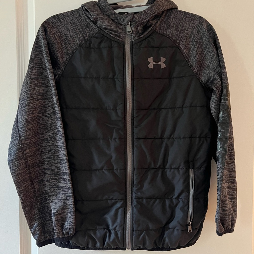 Under Armour Kids Charcoal and Black light weight Puffer Jacket